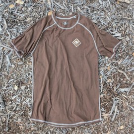 Runyon Made In USA Brown Cotton Hiking Trail Running Shirt - 100% Cotton - Cottontrails™