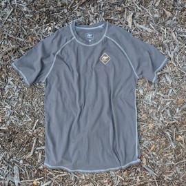 Runyon Made In USA Charcoal Dark Grey Cotton Hiking Trail Running Shirt - 100% Cotton - Cottontrails™