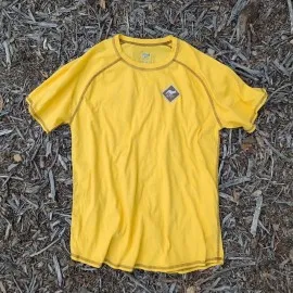 Runyon Made In USA Golden Yellow Cotton Hiking Trail Running Shirt - 100% Cotton - Cottontrails™