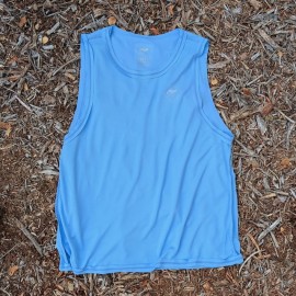 Runyon Men's Light Blue, Sky Blue, Baby Blue Muscle Tank, Running, Hiking Workout Tank Top, Made In USA
