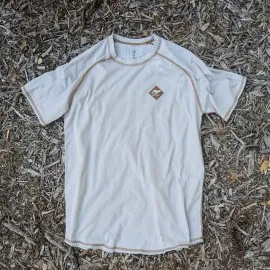 Runyon Made In USA Light Silver Grey Hiking Trail Running Shirt - 100% Cotton - Cottontrails™