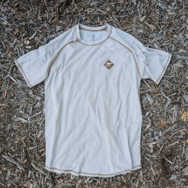 Runyon Made In USA Light Silver Grey Hiking Trail Running Shirt - 100% Cotton - Cottontrails™