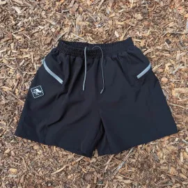 Runyon Men's  Black 5" Inch Short for Trail Running, HIking, Gym, Workout - TrailStash 5"