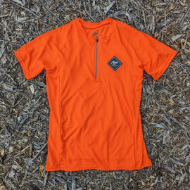 Runyon Men's Neon Orange, Safety Orange, Hot Orange , Hi-Vis Orange, Gravel Cycling Jersey. Moisture Wicking. Made In USA