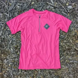 Runyon Men's Hot Pink Gravel Cycling Jersey. Moisture Wicking. Made In USA