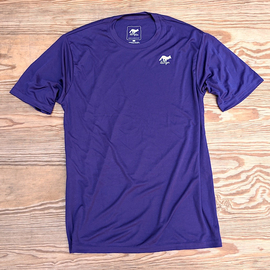Runyon Mens Purple Training Fitness Shirt Moisture Wicking Performancewear for Hiking Running Outdoor Fitness Made In USA