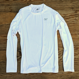 Runyon Canyon Apparel Mens White Long Training Shirt Made In USA great for Running, Hiking, Trails, Outdoor Fitness