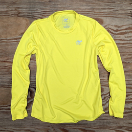 Runyon Canyon Apparel Womens Mellow Yellow Long Trail Shirt great for Running, HIking, Outdoor Fitness Made In USA