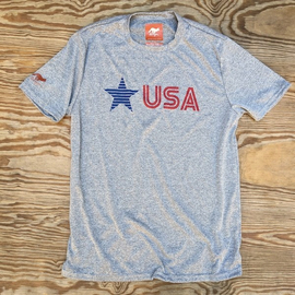 Men's Star USA Signature Fitness Shirt great for Running, Hiking, Outdoor Fitness Made In USA