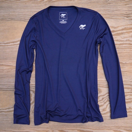 Runyon Canyon Apparel Womens Navy Blue Long Sleeve Training Shirt Performance Made In USA