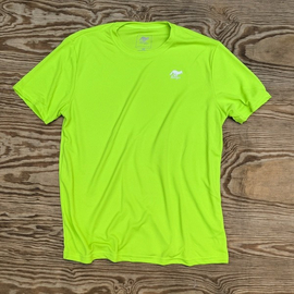 Runyon American Made In USA Mens Running Clothing Lime Green Fern Tech Trail Performance Shirt