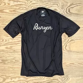 Runyon American Made In USA Mens Running Shirt Black Reflective Training Fitness Performance Sportswear