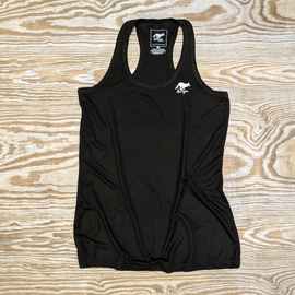 Runyon American Made In USA Womens Running Clothing Black Fitness Tank Top Performance Athletic Wear