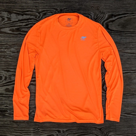Runyon Neon Orange Long Training Performance Fitness Shirt Made In USA