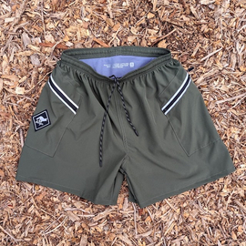 Runyon TrailStash 5" Gravel Short Light Olive Green Made In USA