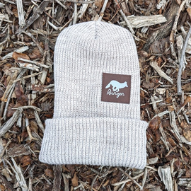 Runyon Cloud Burst Light Warm Grey Reflective Knit Beanie Made In USA | Runyon Canyon Apparel