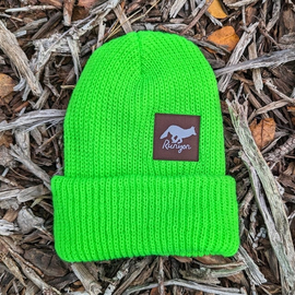 Runyon Neon Green Reflective Knit Beanie Made In USA | Runyon Canyon Apparel