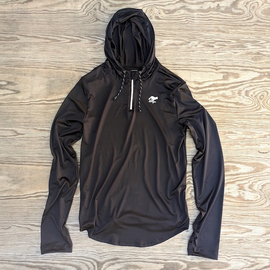 Runyon Women's Unisex Black Warm Up Performance Zip Hoodie