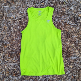 Runyon Lime Green Performance Running Singlet Workout  Tank Top American Made In USA