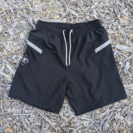Runyon American Made In USA TrailStash 7" Black Gravel Short- Running, Hiking, Cycling, Fitness, Outdoors
