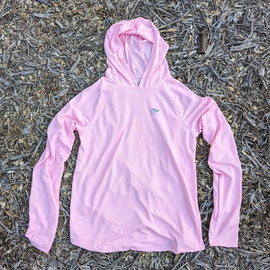 Runyon Men's Cool Pink Sun Hoodie Shirt Long Sleeve Thumbholes Sun Protection Quick Dry American Made In USA