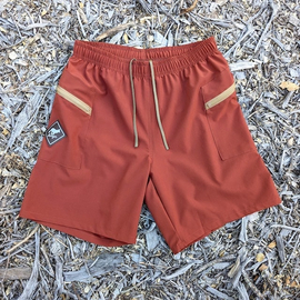 Runyon American Made In USA TrailStash 7" Red Rust Gravel Short- Running, Hiking, Cycling, Fitness, Outdoors