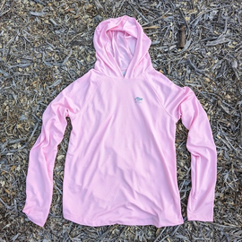 Runyon Women's Unisex Cool Pink Sun Hoodie Shirt Long Sleeve Thumbholes Sun Protection Quick Dry American Made In USA