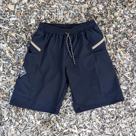 Runyon 9" TrailStash Gravel Cycling Short also great for Trail Running, Hiking, Fitness Outdoors Black American Made In USA