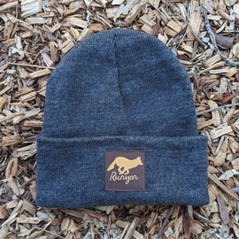 Runyon American Made In USA Charcoal Classic Cuffed Performance Beanie Gold Reflective