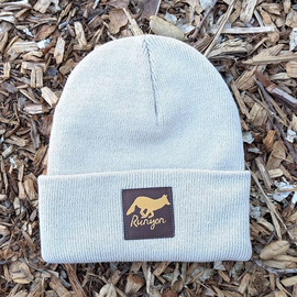Runyon Canyon Apparel Sand Khaki Beige Gold Reflective Classic Cuffed Beanie American Made In USA