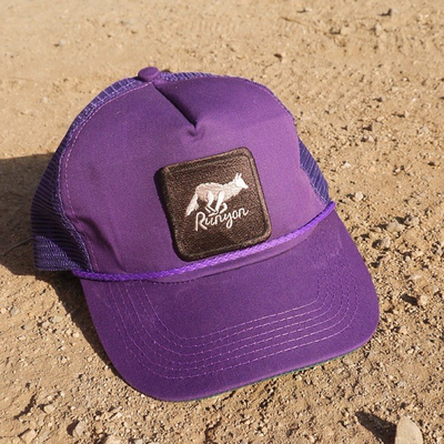purple trucker cap