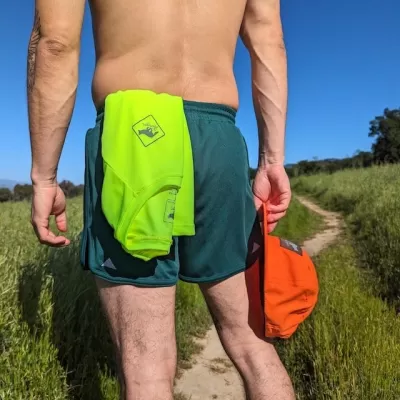 Retro Ranger 4" Forest Green Performance Running Short -- great for running, track, workouts, gym, strength training, yoga, fitness.  American Made In USA.