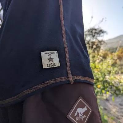 Men's Black Camp Shirt for Trail Running, Hiking and the Outdoors -- American Made In The USA