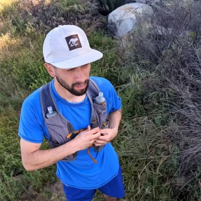 Men's Royal Blue Camp Shirt for Trail Running, Hiking and the Outdoors -- American Made In The USA
