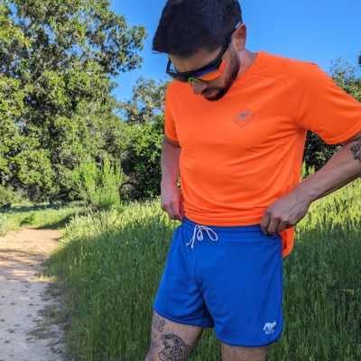 Retro Ranger 4" Royal Blue Performance Running Short -- great for running, track, workouts, gym, strength training, yoga, fitness.  American Made In USA.
