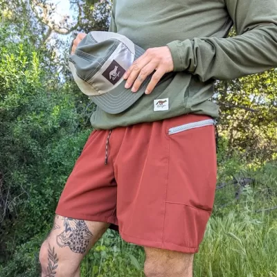 Runyon Olive Green Rad Reflective Camp Hat -- Trail Running, Hiking, Workout 5-Panel Hat Made In USA