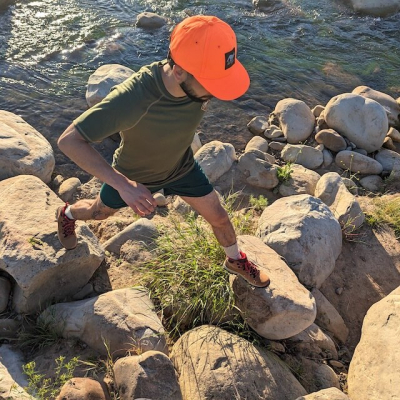 Men's Olive Green Camp Shirt for Trail Running, Hiking and the Outdoors -- American Made In The USA