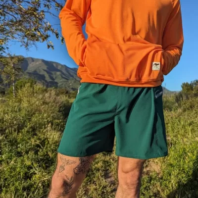 Runyon Men's Sun Hoodie with Inside Pockets and Thumbholes - Trail Running, Hiking, Sun Protection Made In USA