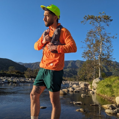 Runyon Men's Sun Hoodie with Inside Pockets and Thumbholes - Trail Running, Hiking, Sun Protection Made In USA