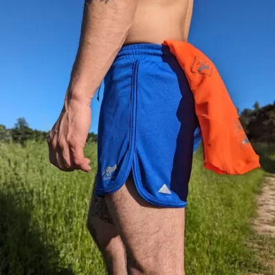 Retro Ranger 4" Royal Blue Performance Running Short -- great for running, track, workouts, gym, strength training, yoga, fitness.  American Made In USA.