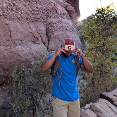 Runyon Red Rock Rad Reflective Camp Hat American Made In The USA Hat for Trail Running, Hiking, Working Out