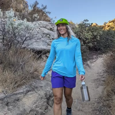 Women's Aqua Turquoise Teal Long Sleeve Hoodie Shirt with Thumbholes Sun Protection American Made In USA - Running, Hiking, Workout, Outdoors