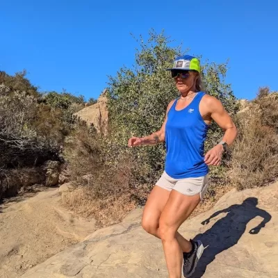 Runyon Royal Blue & Neon Yellow Rad Reflective Camp Hat -- Trail Running, Hiking, Workout 5-Panel Hat Made In USA