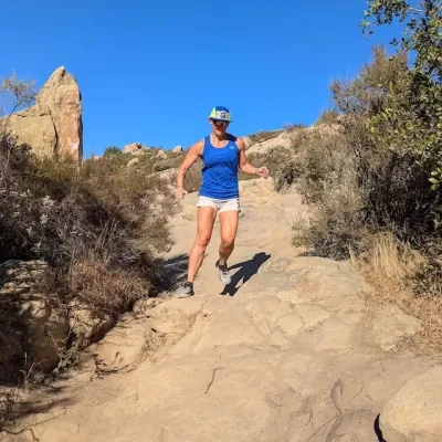 Women's Unisex Sand Khaki 4" Running Short with Built-In Liner - Runyon Retro Ranger - Made In USA