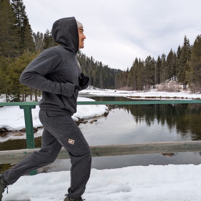 Men's Made In USA Sweatpant Joggers - Charcoal Dark Heather Grey - French Terry Cotton Blend Sweatpants - Runyon Canyon Apparel