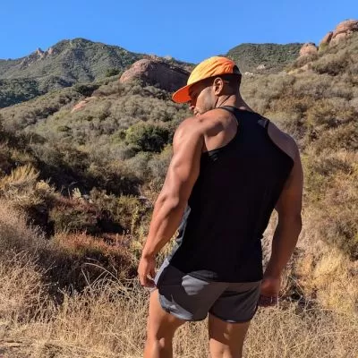 Mens' Made In USA Black Racerback Running Singlet Tank Top Moisture Wicking Performance Sportswear