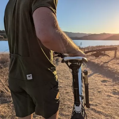 Runyon Olive Green (Military Green) Gravel Cycling Jersey - Road, Gravel, Mountain Biking. Made In USA