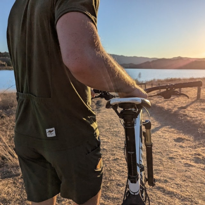 Runyon Olive Green (Military Green) Gravel Cycling Jersey - Road, Gravel, Mountain Biking. Made In USA