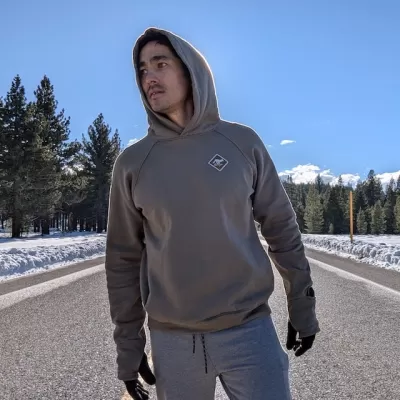 Men's Olive Green Pullover Hoodie Sweatshirt with watch windows and thumbholes - American Made In USA - Runyon Canyon Apparel