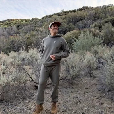 Men's Olive Green Pullover Hoodie Sweatshirt with watch windows and thumbholes - American Made In USA - Runyon Canyon Apparel